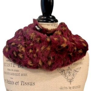 Muk Luks Maroon Printed Infinity Scarf - OS
